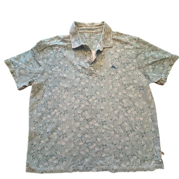Tommy Bahama Other - Tommy Bahama Men's IslandZone Blue Pineapple Print Marlin Polo Shirt XL